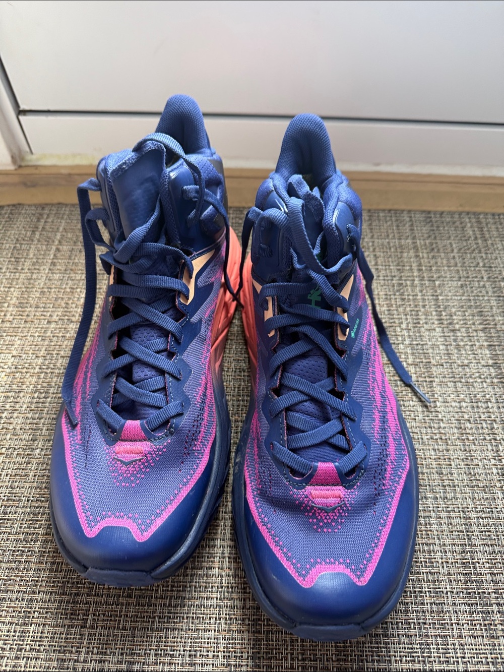 Hoka women’s trail Blue and Pink Shoes